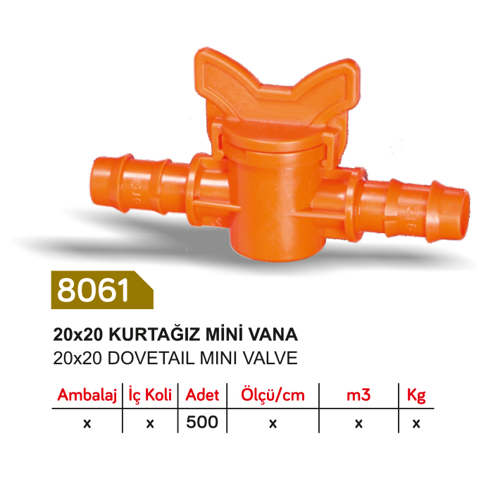 SAYIM 8061 20x20 KURTAĞIZ MİNİ VANA